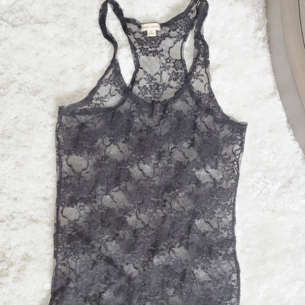 NWOT Black Lace Tank Top